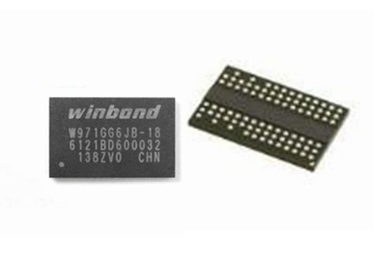 China Chip CI 64Mx16 BGA84 W971GG6JB-18 IC SDRAM DDR2 de memoria Flash de la energía baja fábrica